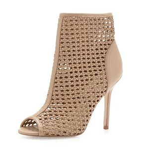 Sam Edelman Aubriana Woven Peep Toe Heel Booties